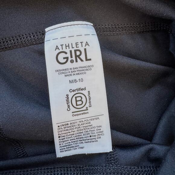 Athleta Girl, Black High Rise Chit Chat Flare Pant Legging, Girl's Medium/8-10 - Picture 6 of 7